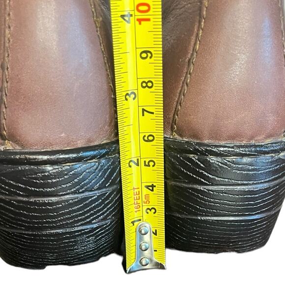 BORN Toby Duo Chocolate Leather Slip On Clogs Women’s Size 11 - Picture 9 of 10